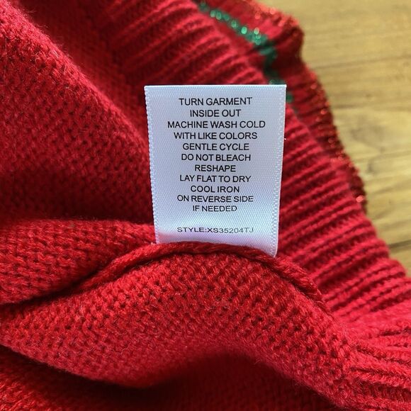 UGLY CHRISTMAS Sweater Vest M Pug Dog Embellished Sequin Metallic Knit Holiday - Picture 13 of 16